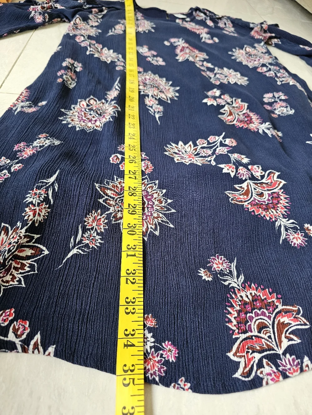 OLD NAVY boho style cold shoulder swing dress with ruffles and long sleeves - Picture 10 of 11